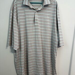 Fairway & Greene Performance Multicolor Striped Golf Polo XXL